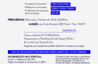 Curso presencial Mi�rcoles y Viernes. Comienza el mi�rcoles 26 de febrero. 